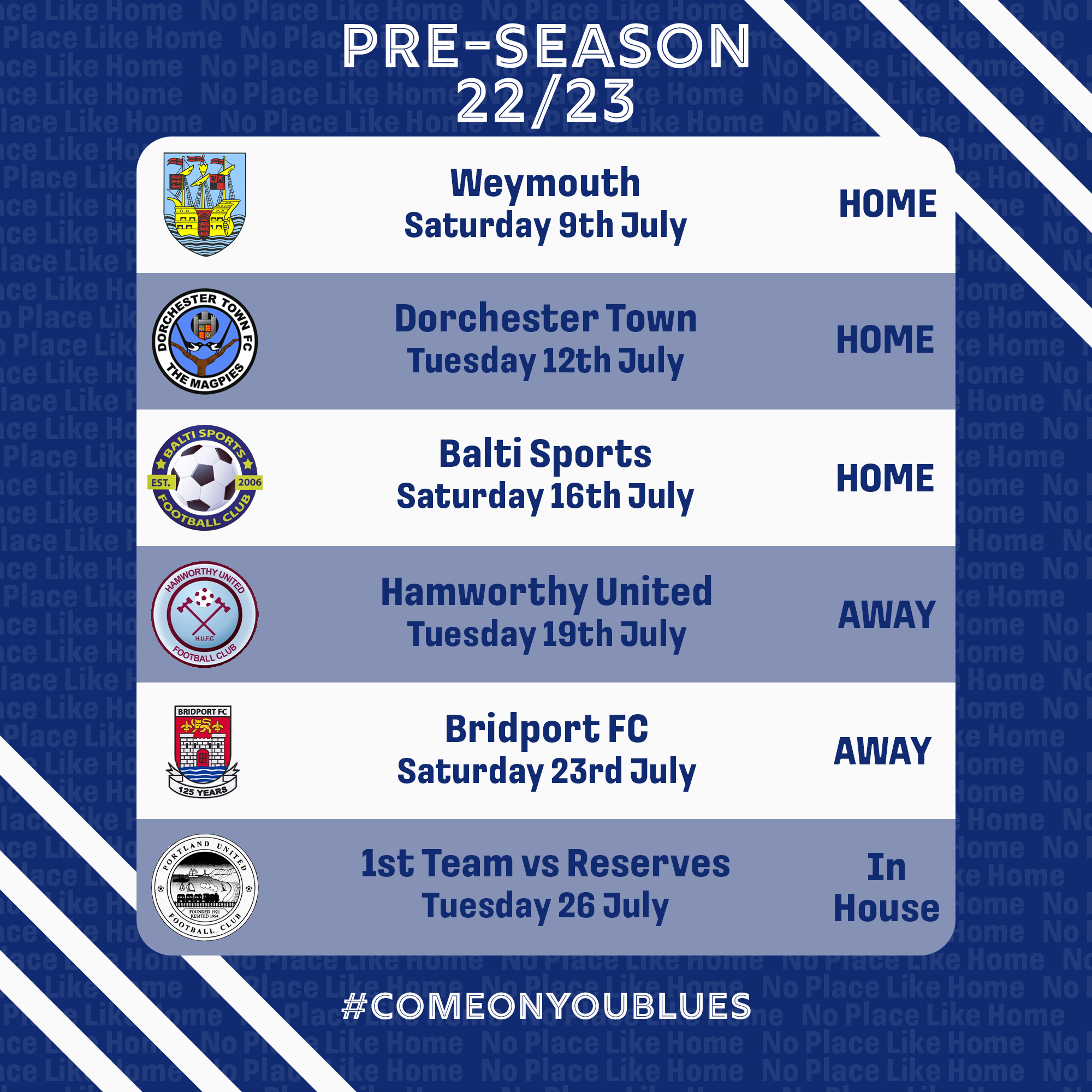 Read more about the article Blues announce 6 pre-season fixtures ahead of 22/23 season